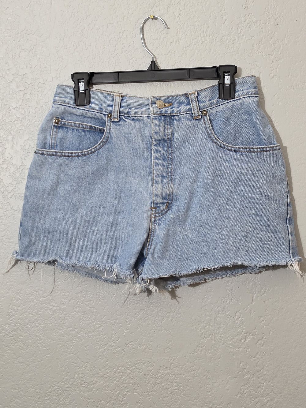 Lawman Vintage High-Rise Light Wash Denim Cutoff Shorts Womens 4-6 100% Cotton